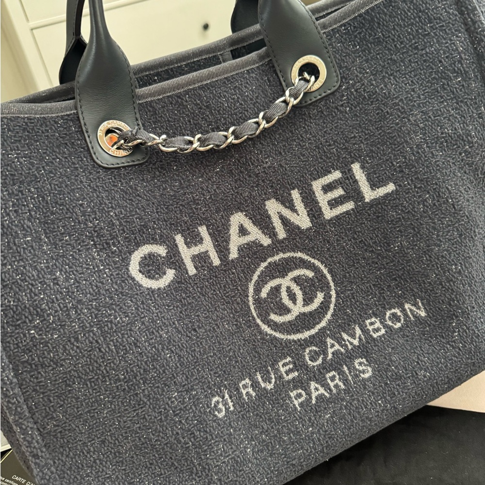 Chanel Large Deauville Grey Tote - Picture 7 of 7